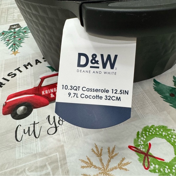 D&W Pot/Casserole 12.5" Inch,10 Qt With Lid Big Party Size Nonstick Cookware New - Picture 7 of 8
